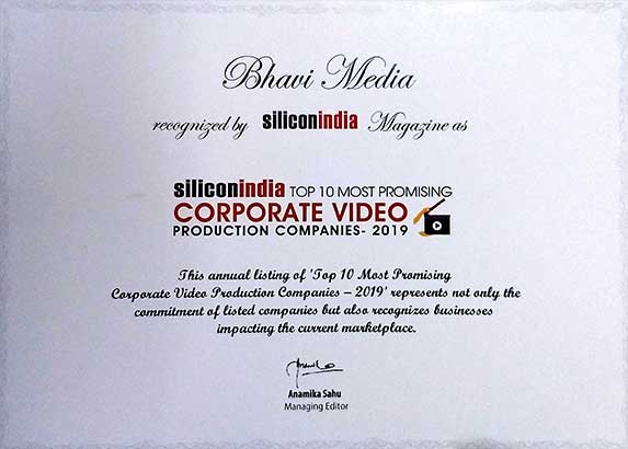 SiliconIndia Certificate - Bhavi Media